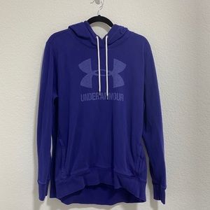 Underarmour UA Purple Hoodie Sweater Pullover w Front Pockets Size XL